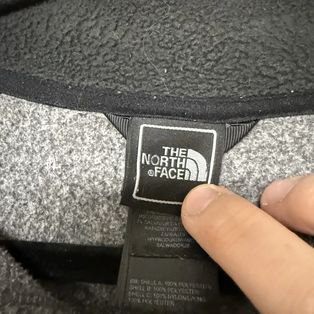 North Face Sweater Fleece Long Sleeve Zip Up Mens Jacket Size‎ Large Gray EUC